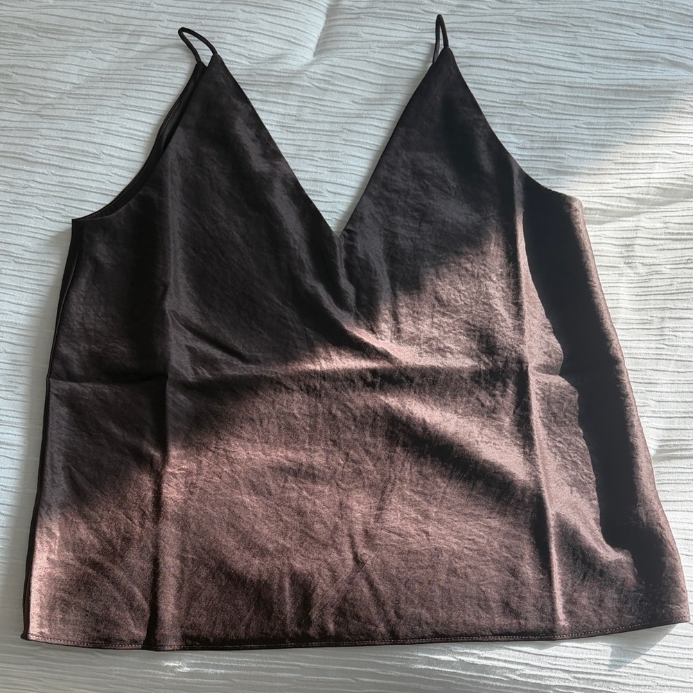 Madewell Brown V-Neck Spaghetti Strap Camisole
